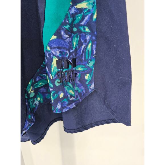 Vintage 1990s IN Sport Womens Sz L Loose Fit Athletic Running Shorts Blue - Picture 2 of 4